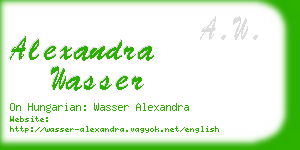 alexandra wasser business card